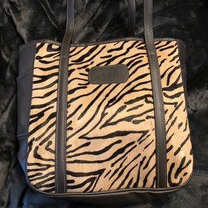 Jon Hart cowhide & brown leather tote